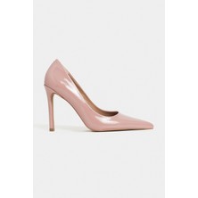 Nişantaşı Shoes Lunara Gül Kurusu Rugan Sivri Burun Kadın Stiletto