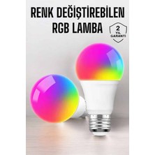 Wisipi Renk Değiştirebilen Rgb Işıklı LED Ampul A+Enerji 15 Watt LED Işık - WS003Q-9VPHS9