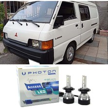Photon Mitsubishi L300 LED Xenon Uzun + Kısa Far Ampulü H4 Access Yeni Seri Beyaz 1989-2012
