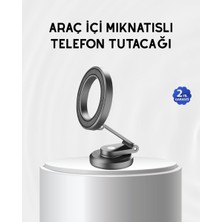 Wisipi Manyetik Katlanabilir Araç Telefon Tutucu – Magsafe Uyumlu 360° Ayarlanabilir G? - WS003Q-9VFEF