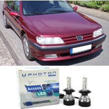 Photon Peugeot 605 LED Xenon Kısa Far Ampulü H1 Access Yeni Seri Beyaz