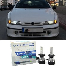 Photon Fiat Marea LED Xenon Kısa Far Ampulü H1 Access Yeni Seri Beyaz