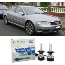 Photon Audi A8 D3 LED Xenon Kısa Far Ampulü H7 Access Yeni Seri Beyaz 2002-2009