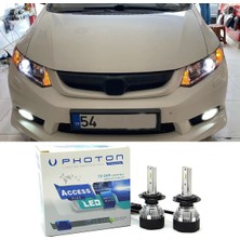 Photon Honda Civic Fb7 LED Xenon Uzun Far Ampulü Hb3 Access Yeni Seri Beyaz 2012-2016