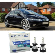 Photon Honda Civic Hb LED Xenon Uzun Far Ampulü H1 Access Yeni Seri Beyaz 2006+