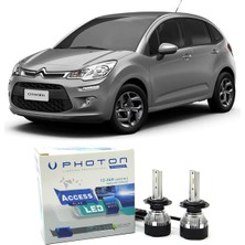 Photon Citroen C3 LED Xenon Uzun Far Ampulü H1 Access Yeni Seri Beyaz 2002-2016