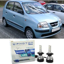 Photon Hyundai Atos LED Xenon Uzun + Kısa Far Ampulü H4 Access Yeni Seri Beyaz