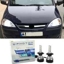 Photon Opel Corsa C LED Xenon Uzun Far Ampulü H7 Access Yeni Seri Beyaz 2000-2006