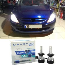 Photon Peugeot 307 LED Xenon Kısa Far Ampulü H1 Access Yeni Seri Beyaz 2005+