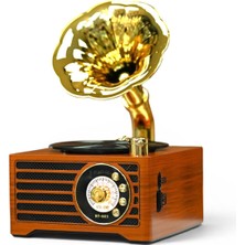 Royal Trend Gramafon Mini Nostalji Radyo,bluetooth Nostaljik Trend Radyo