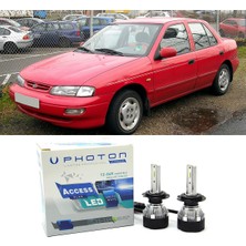Photon Kia Sephia LED Xenon Uzun + Kısa Far Ampulü H4 Access Yeni Seri Beyaz 1992-2004