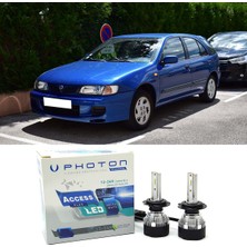 Photon Nissan Almera LED Xenon Uzun + Kısa Far Ampulü H4 Access Yeni Seri Beyaz 1995-2000