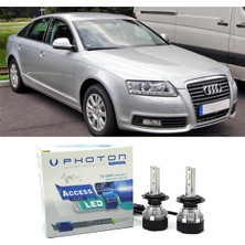 Photon Audi A6 C6 LED Xenon Uzun Far Ampulü H1 Access Yeni Seri Beyaz 2004-2011