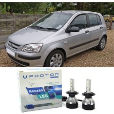 Photon Hyundai Getz Uzun + Kısa Far Ampulü H4 Access Yeni Seri Beyaz 2002-2009