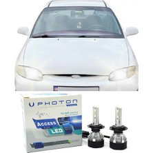 Photon Hyundai Accent Yumurta Kasa LED Xenon Uzun Kısa Far Ampulü H4 Access Yeni Seri Beyaz 1995-1999