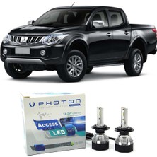Photon Mitsubishi L200 LED Xenon Uzun + Kısa Far Ampulü H4 Access Yeni Seri Beyaz 2005-2017