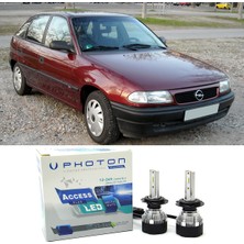 Photon Opel Astra F LED Xenon Uzun + Kısa Far Ampulü H4 Access Yeni Seri Beyaz 1993-1998