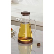 Empressco Vakum Kapaklı Akasya Standlı 900 ml Yağlık, Şık ve Pratik Kullanım