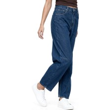 Hakke Yüksek Bel Bol Kesim Jean Pantolon