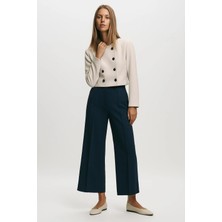Hakke Çimalı Palazzo Yüksek Bel Pantolon