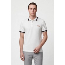 Hakke Çizgi Detaylı Spor Erkek Polo T-Shirt