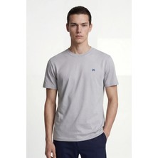 Hakke Erkek Basic Düz Renk Rahat Kalıp T-Shirt