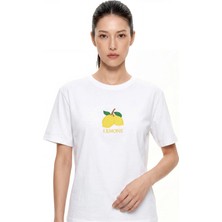 Hakke Baskılı Simit Yaka T-Shirt