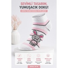 Aykut Kadın Sevimli Tavşan Desenli Pamuklu  6 Lı Patik Çorap – Günlük Konfor ve Şık Tasarım
