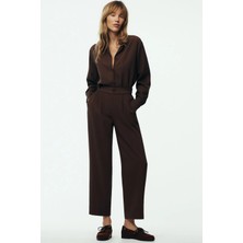 Hakke Straight/düz Kesim Dokuma Kumaş Pantolon