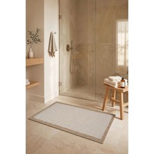 Koza Halı Fresco Ekru Natural İskandinav Jüt Yıkanabilir Bordürlü Halı Kilim Balkon Teras Mutfak Halısı 23745A, 60 x 100