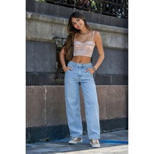 Hakke Baggy Yüksek Bel Jean Pantolon