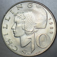 Banknoting Avusturya 10 Şilin 1980 Çil(-)