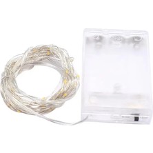 Aslanoğlu Store GD957 Şerit Pilli Aydınlatma 3 Metre 30 Adet Beyaz Peri LED