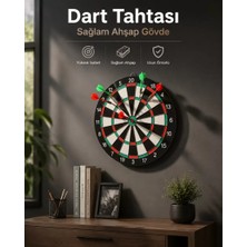 Asil Sepet Asiltech Duvara Monte Sağlam Ahşap Gövdeli Dart Tahtası Ev ve Oyun Alanları Için 17 Inç