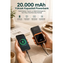 Asil Sepet Asiltech 20.000 Mah Taşınabilir Şarj Cihazı Dijital Göstergeli Kablolu Powerbank