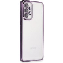 Aslanoğlu Store Samsung Galaxy A73 5g Kılıf Razer Lensli Silikon - Mor