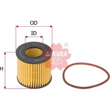 Sakura Yağ Filtresi Corolla 2009-2018 / Auris 2009-2018 / Yaris 2009- / Avensis 2009- / Sirion / Materia Benzinli