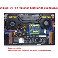 Afila Hp Omen 15-EK1000NT Notebook Cpu+Gpu Fanı / Sağ-Sol Set - 5V Versiyon