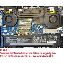 Afila Hp Omen Gaming 16-WF0025NT Uyumlu Notebook Cpu, Işlemci Fanı - 12V - Tip-1