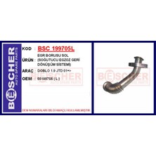 Bescher Mixdepo Egr Borusu Sol Soğutucu Egzoz Geri Dönüşüm Sistemi Doblo 1.9 Jtd 01 -