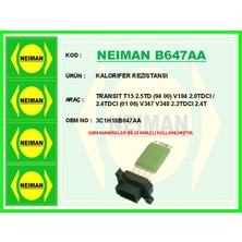 Bescher Mixdepo Kalorifer Rezistansi Transit T15 2.5td 94 00 V184 2.0tdci / 2.4tdci 01 06 V347 V348 2.2tdci 2.4t