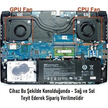 Afila Acer Nitro 5 AN515-55-70SS Notebook Gpu, Ekran Kartı Fanı - V1 - 5V (Sol)