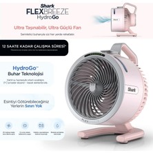 Shark Taşınabilir Buharlı Mini Fan Pembe, Şarjlı Kablosuz, 5 Hızlı, 150 ml Hazneli Masaüstü Kompakt Fan