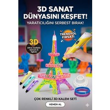 Kuhi 3D Kalem Seti (Sarı) Dijital Göstergeli + 3 Renk Filament Hediyeli Eğitici Yazıcı Abs/pla Uyumlu