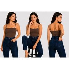İngegno Body Ip Askılı Viskon Örme Ring Kumaş Kadın Body