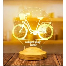 Bella Vista 3D Nostaljik Bisiklet Temalı LED Lamba, Doğum Günü Hediyesi