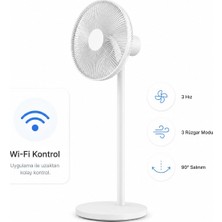 Xiaomi Akıllı Ayaklı Vantilatör Beyaz 38 W, Wi-Fi Kontrollü, 7 Kanatlı, Sessiz, Zamanlayıcılı Ev Ofis Fanı