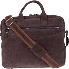 BloominBag Mocha Still Hakiki Süet Deri 13-14 Inç Macbook/laptop Çantası