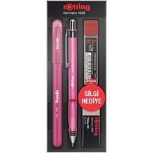 Rotring Visuclick Jel Seti 0,7 Mm, Mekanik Kurşun Kalem, Uç Silgi Seti, Pembe
