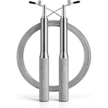 Bella Vista AYARLANABILIR%100 Çelik Atlama Ipi Uzunluk Ayarlı Atlama Ipi Jump Rope Gri
